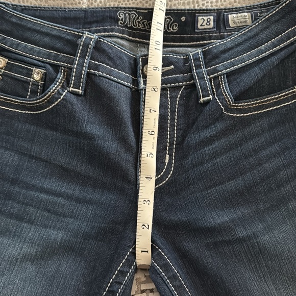 Miss Me Mid-Rise Straight leg jeans size 28 - Picture 8 of 8